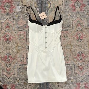 NWT Superdown White and Black Mini Dress Size Small